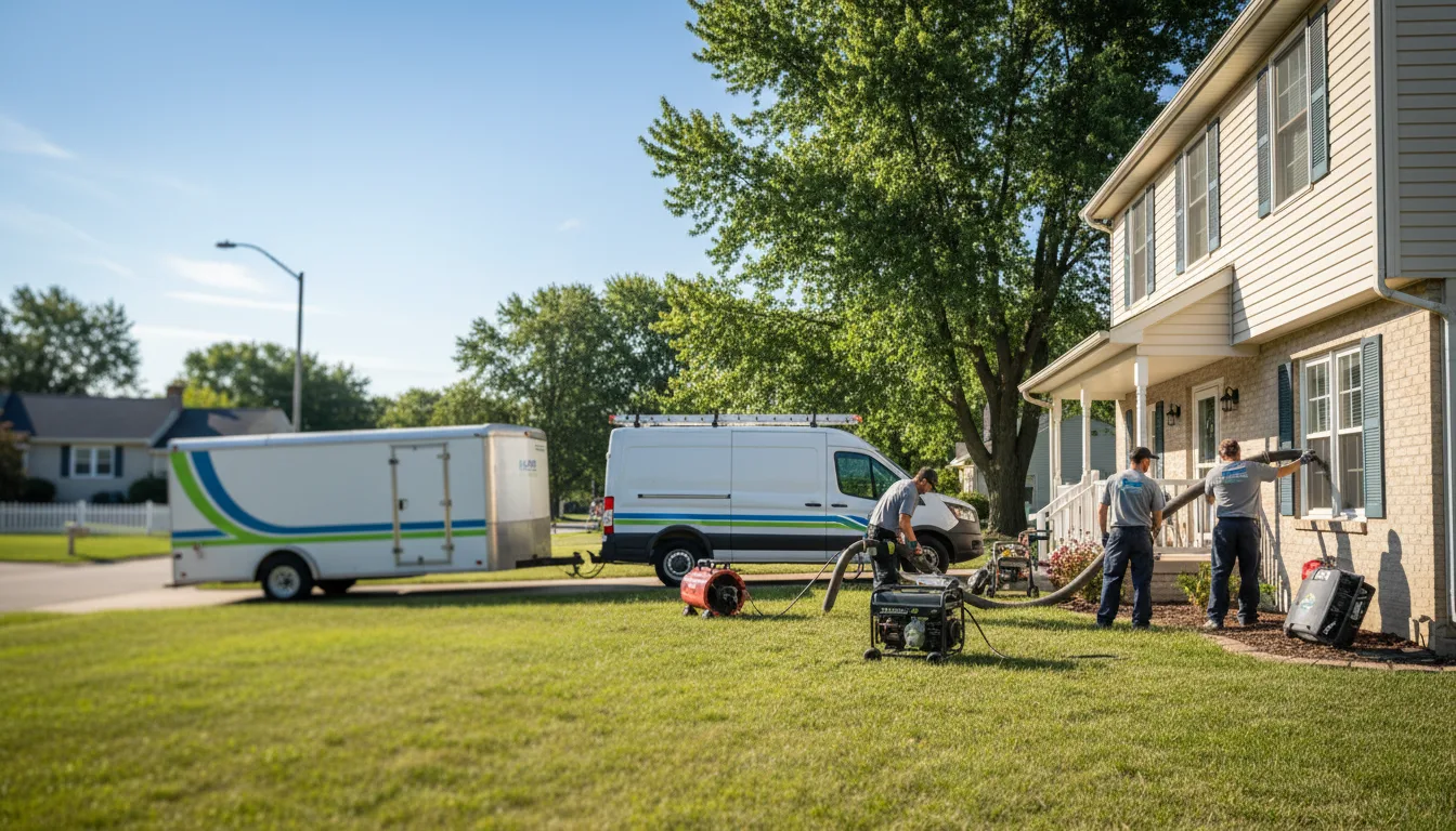 Flooded Basement Restoration And Cleanup With Repair in Laura, IL near me